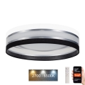 Φωτιστικό οροφής LED Dimmable SMART CORAL LED/24W/230V Wi-Fi Tuya μαύρο/λευκό + τηλεχειριστήριο