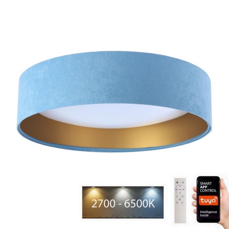Φωτιστικό οροφής LED Dimmable SMART GALAXY LED/24W/230V d. 45 cm 2700-6500K Wi-Fi Tuya μπλε/χρυσό + τηλεχειριστήριο