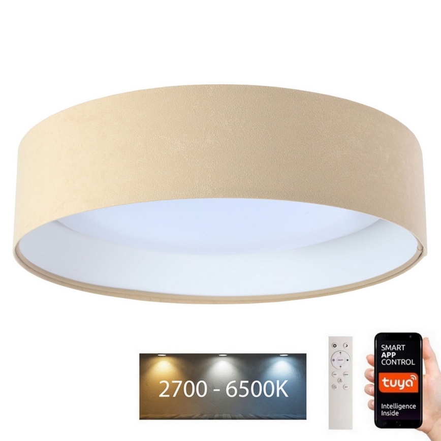 Φωτιστικό οροφής LED Dimmable SMART GALAXY LED/36W/230V δ. 55 cm 2700-6500K Wi-Fi Tuya μπεζ/λευκό + τηλεχειριστήριο