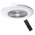 Φωτιστικό οροφής LED Dimmable με ανεμιστήρα ARIA LED/38W/230V 3000-6000K ασημί + τηλεχειριστήριο