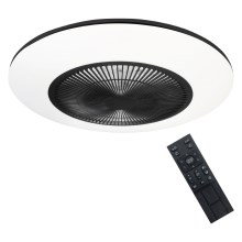 Φωτιστικό οροφής LED Dimmable με ανεμιστήρα ARIA LED/38W/230V μαύρο/λευκό + τηλεχειριστήριο