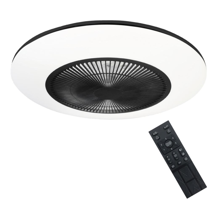 Φωτιστικό οροφής LED Dimmable με ανεμιστήρα ARIA LED/38W/230V μαύρο/λευκό + τηλεχειριστήριο