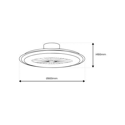 Φωτιστικό οροφής LED Dimmable με ανεμιστήρα ZONDA LED/48W/230V 3000-6000K λευκό + τηλεχειριστήριο