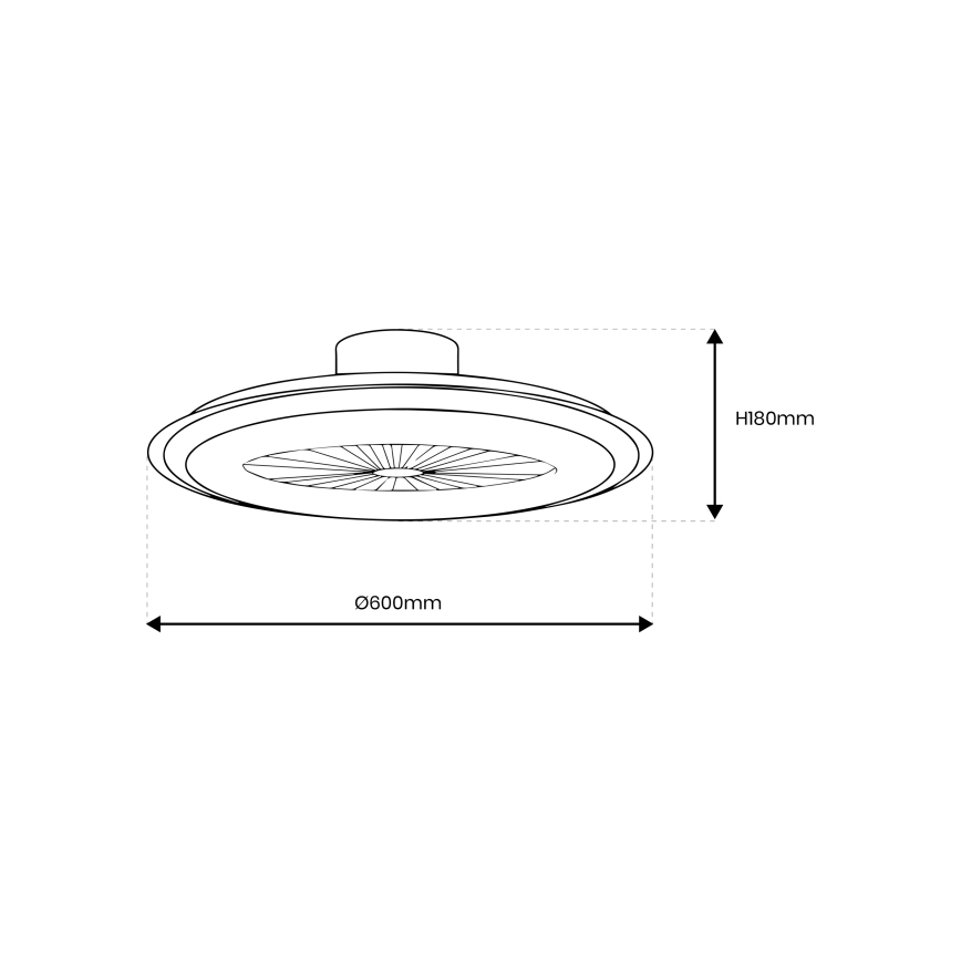 Φωτιστικό οροφής LED Dimmable με ανεμιστήρα ZONDA LED/48W/230V 3000-6000K λευκό + τηλεχειριστήριο
