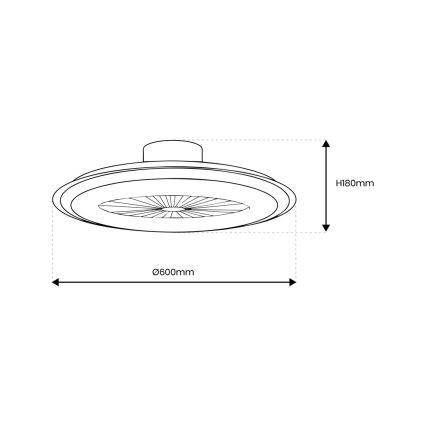 Φωτιστικό οροφής LED Dimmable με ανεμιστήρα ZONDA LED/48W/230V 3000-6000K λευκό + τηλεχειριστήριο