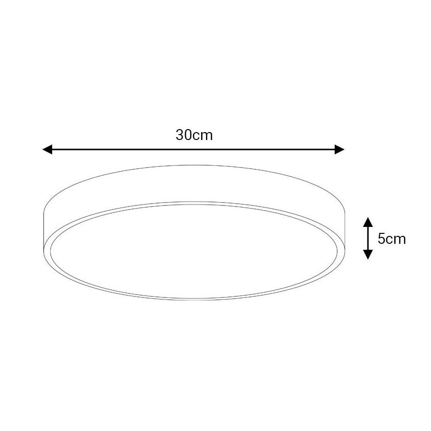 Φωτιστικό οροφής LED FELIZ LED/30W/230V 4000K διάμετρος 30 cm μαύρο