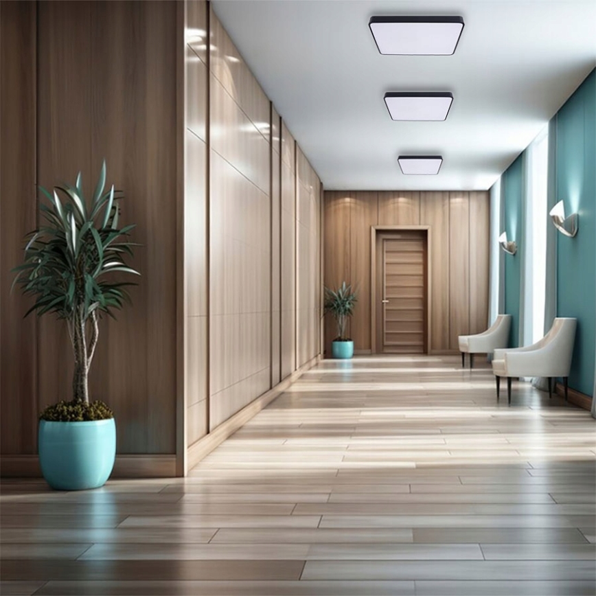 Φωτιστικό οροφής LED FELIZ LED/40W/230V 4000K 40x40 cm μαύρο