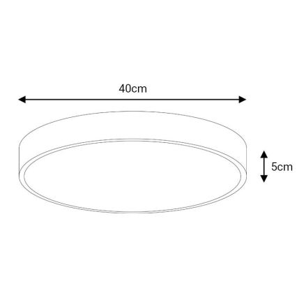 Φωτιστικό οροφής LED FELIZ LED/40W/230V 4000K διάμετρος 40 cm μαύρο