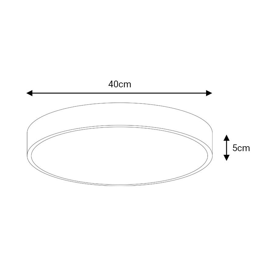 Φωτιστικό οροφής LED FELIZ LED/40W/230V 4000K διάμετρος 40 cm μαύρο