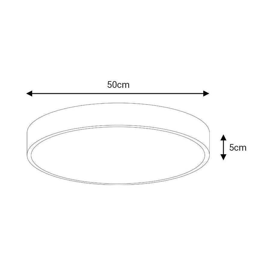 Φωτιστικό οροφής LED FELIZ LED/50W/230V 4000K διάμετρος 50 cm μαύρο