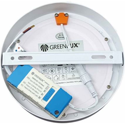 Φωτιστικό οροφής LED FENIX LED/12W/230V 2900/3900/5800K διάμετρος 16,8 cm λευκό