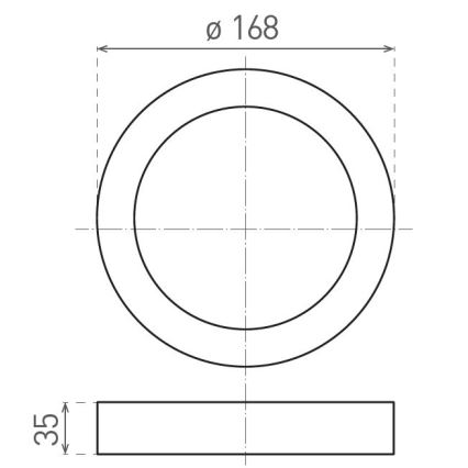 Φωτιστικό οροφής LED FENIX LED/12W/230V 2900/3900/5800K διάμετρος 16,8 cm λευκό