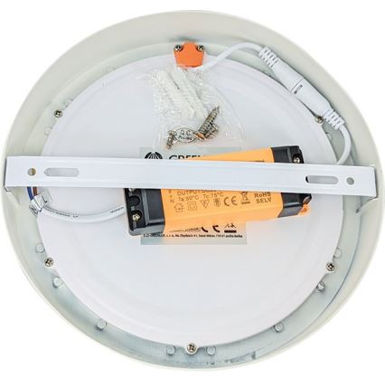 Φωτιστικό οροφής LED FENIX LED/24W/230V 3800K διάμετρος 29,8 cm snow λευκό