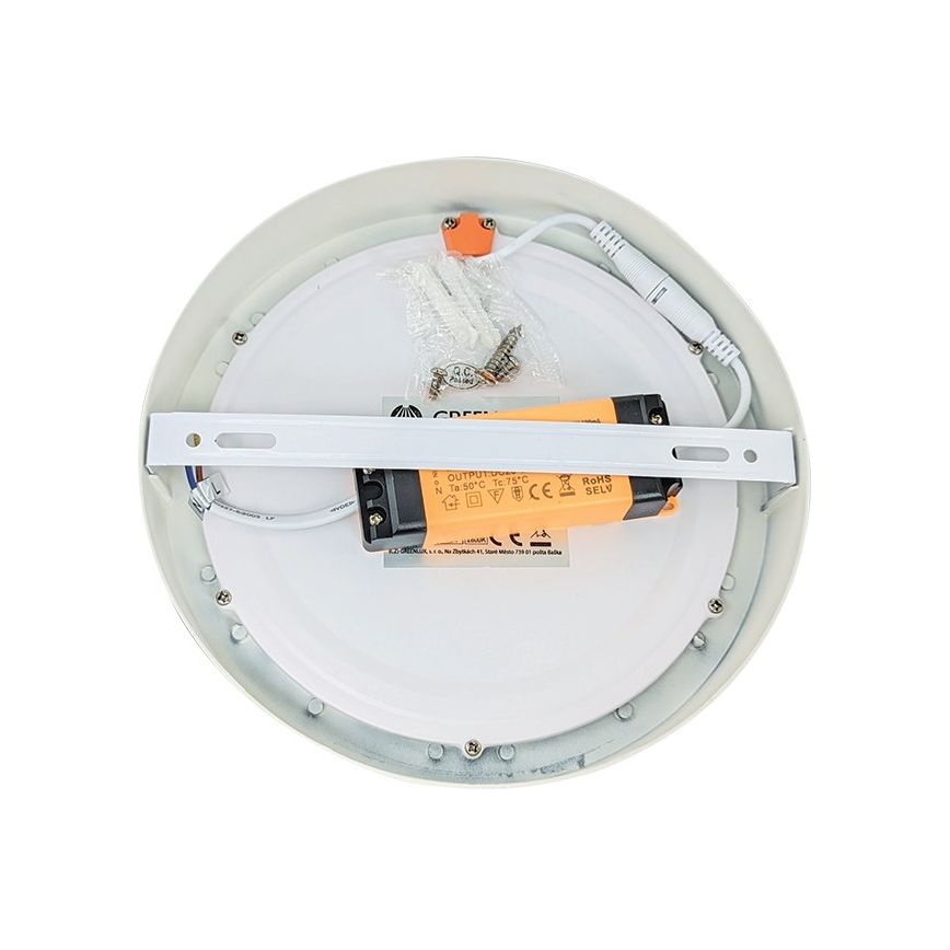 Φωτιστικό οροφής LED FENIX LED/24W/230V 3800K διάμετρος 29,8 cm snow λευκό