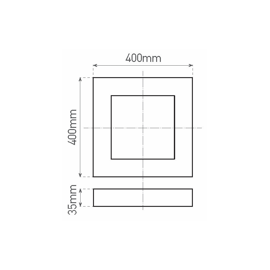 Φωτιστικό οροφής LED FENIX LED/32W/230V 3800K 40 cm snow λευκό
