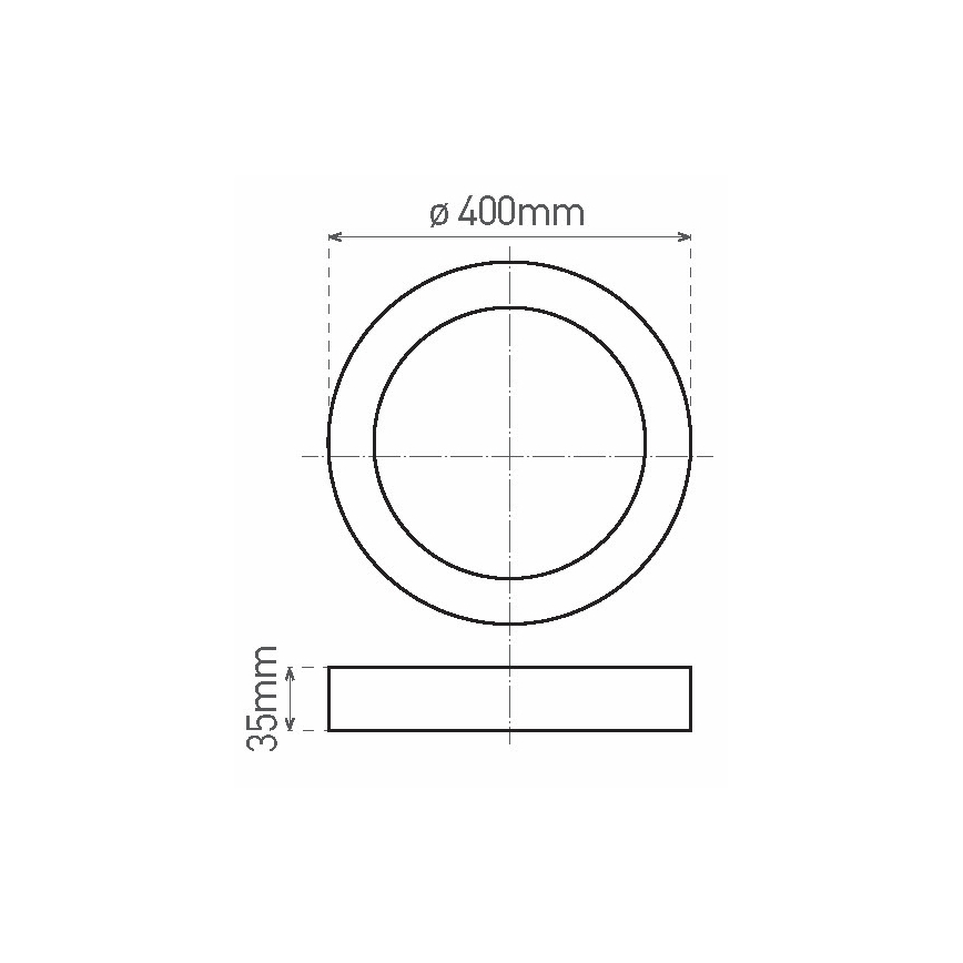 Φωτιστικό οροφής LED FENIX LED/32W/230V 3800K διάμετρος 40 cm snow λευκό