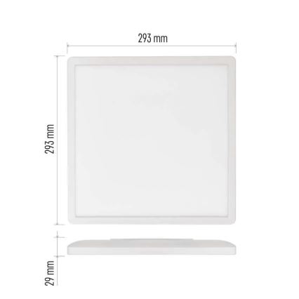 Φωτιστικό οροφής LED FLORI LED/18W/230V 4000K λευκό 29x29 cm