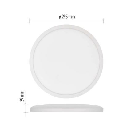 Φωτιστικό οροφής LED FLORI LED/18W/230V 4000K λευκό διάμετρος 29 cm