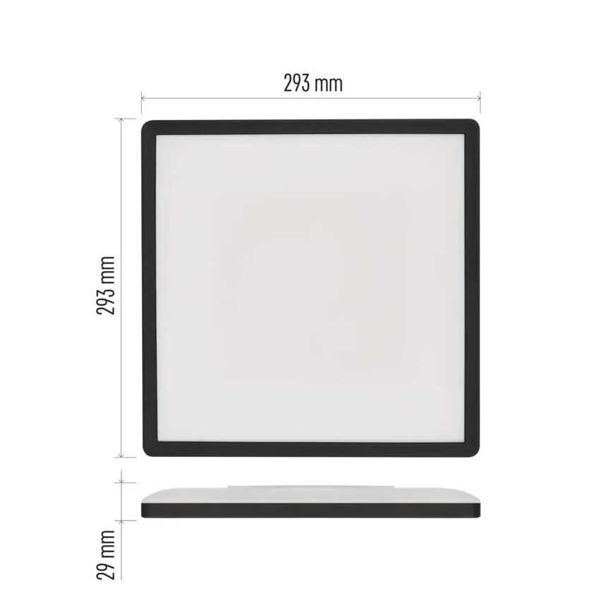Φωτιστικό οροφής LED FLORI LED/18W/230V 4000K μαύρο 29x29 cm