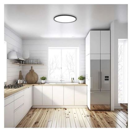 Φωτιστικό οροφής LED FLORI LED/18W/230V 4000K μαύρο διάμετρος 29 cm