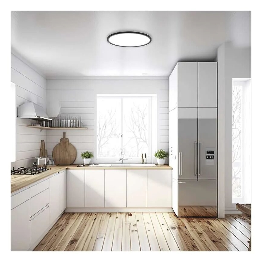 Φωτιστικό οροφής LED FLORI LED/18W/230V 4000K μαύρο διάμετρος 29 cm