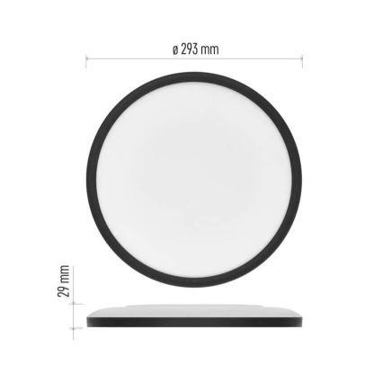 Φωτιστικό οροφής LED FLORI LED/18W/230V 4000K μαύρο διάμετρος 29 cm