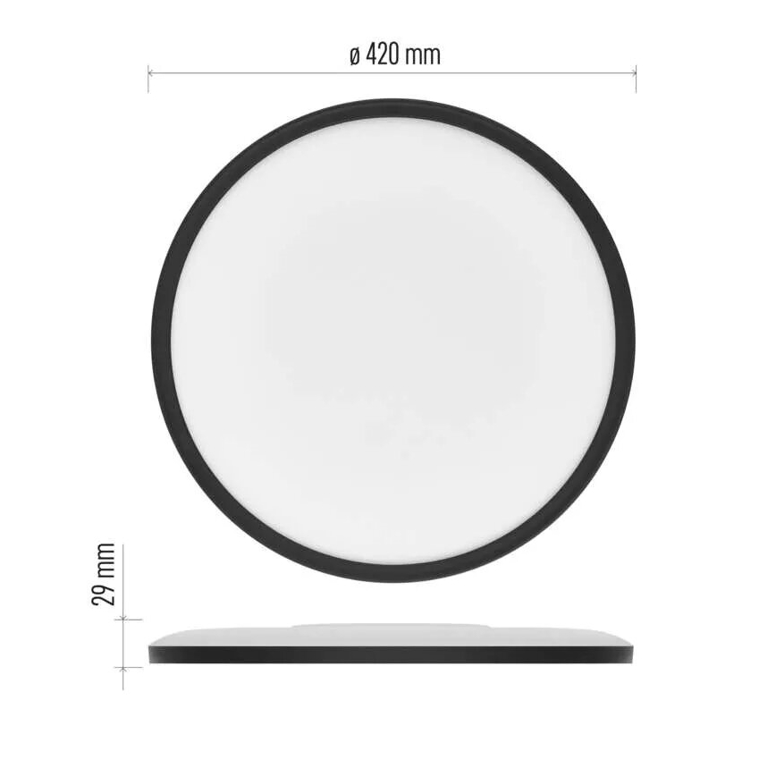 Φωτιστικό οροφής LED FLORI LED/22W/230V 4000K μαύρο διάμετρος 42 cm