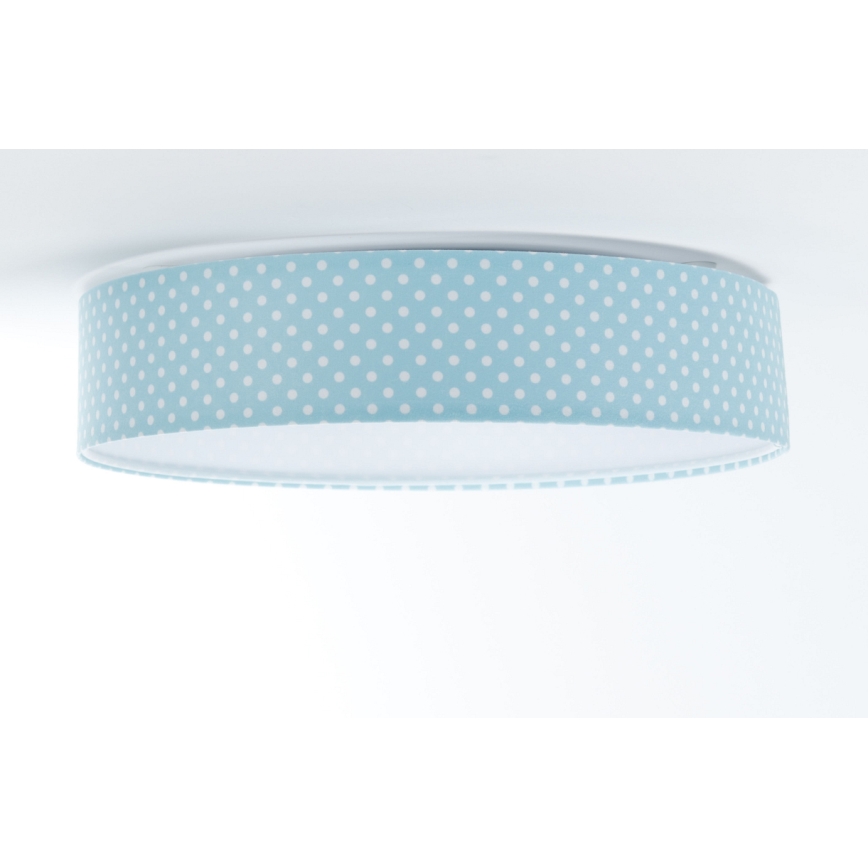 Παιδικό φωτιστικό οροφής LED GALAXY KIDS LED/24W/230V με βούλες σε τιρκουάζ/λευκό