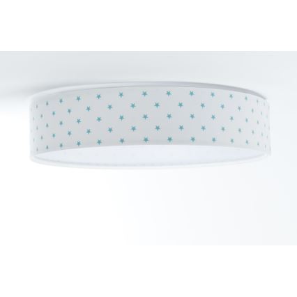 Φωτιστικό οροφής LED GALAXY KIDS LED/24W/230V αστέρια λευκό/τιρκουάζ