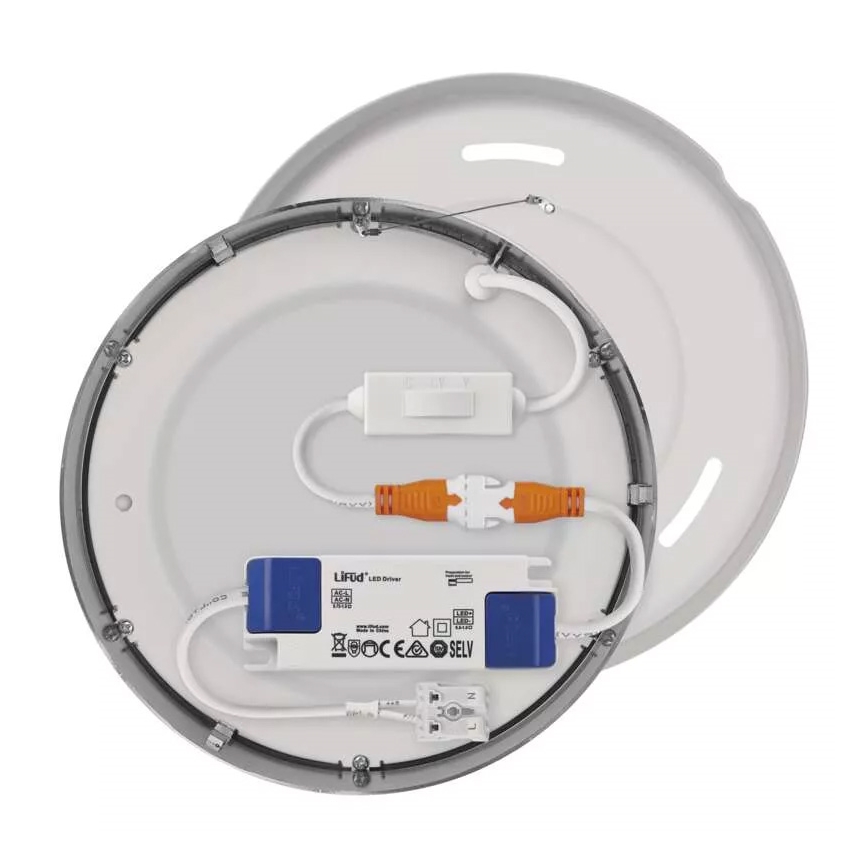 Φωτιστικό οροφής LED NEXXO LED/12,5W/230V 3000/3500/4000K διάμετρος 17 cm ματ χρώμιο