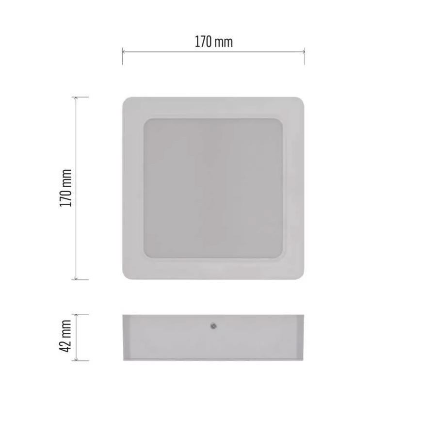 Φωτιστικό οροφής LED LED/18W/230V 17x17 cm λευκό