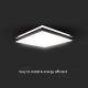 Φωτιστικό οροφής LED LED/18W/230V 4000K 35x35 cm μαύρο