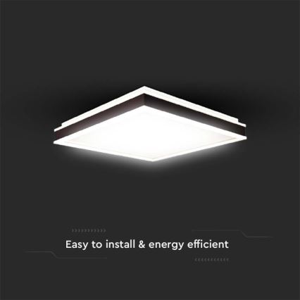 Φωτιστικό οροφής LED LED/18W/230V 4000K 35x35 cm μαύρο