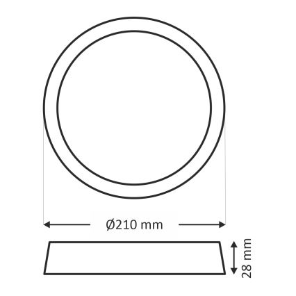 Φωτιστικό οροφής LED LED/18W/230V 4200K διάμετρος 21 cm λευκό