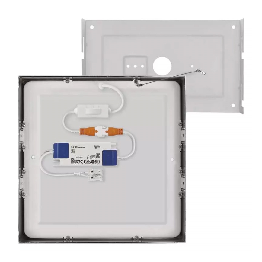 Φωτιστικό οροφής LED NEXXO LED/21W/230 3000/3500/4000K 22,5x22,5 cm ματ χρώμιο