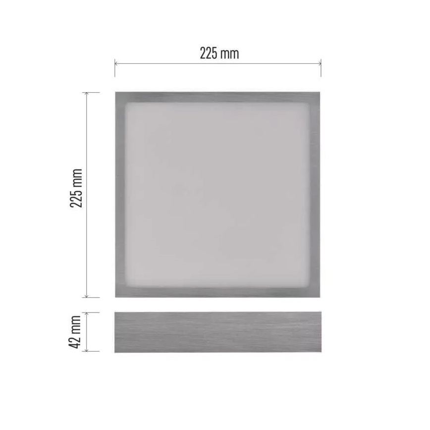 Φωτιστικό οροφής LED NEXXO LED/21W/230 3000/3500/4000K 22,5x22,5 cm ματ χρώμιο