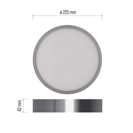 Φωτιστικό οροφής LED NEXXO LED/21W/230V 3000/3500/4000K διάμετρος 22,5 cm γυαλιστερό χρώμιο