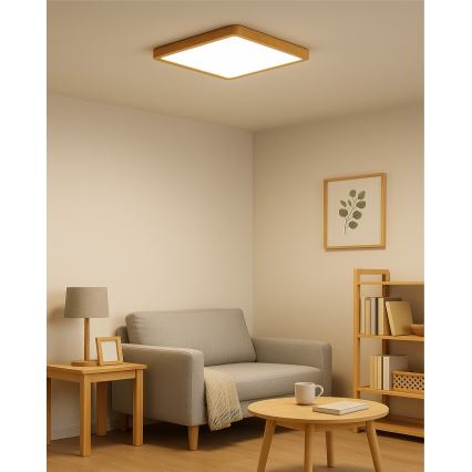 Φωτιστικό οροφής LED LED/24W/230V 3000/4000/6500K 30x30 cm μπεζ