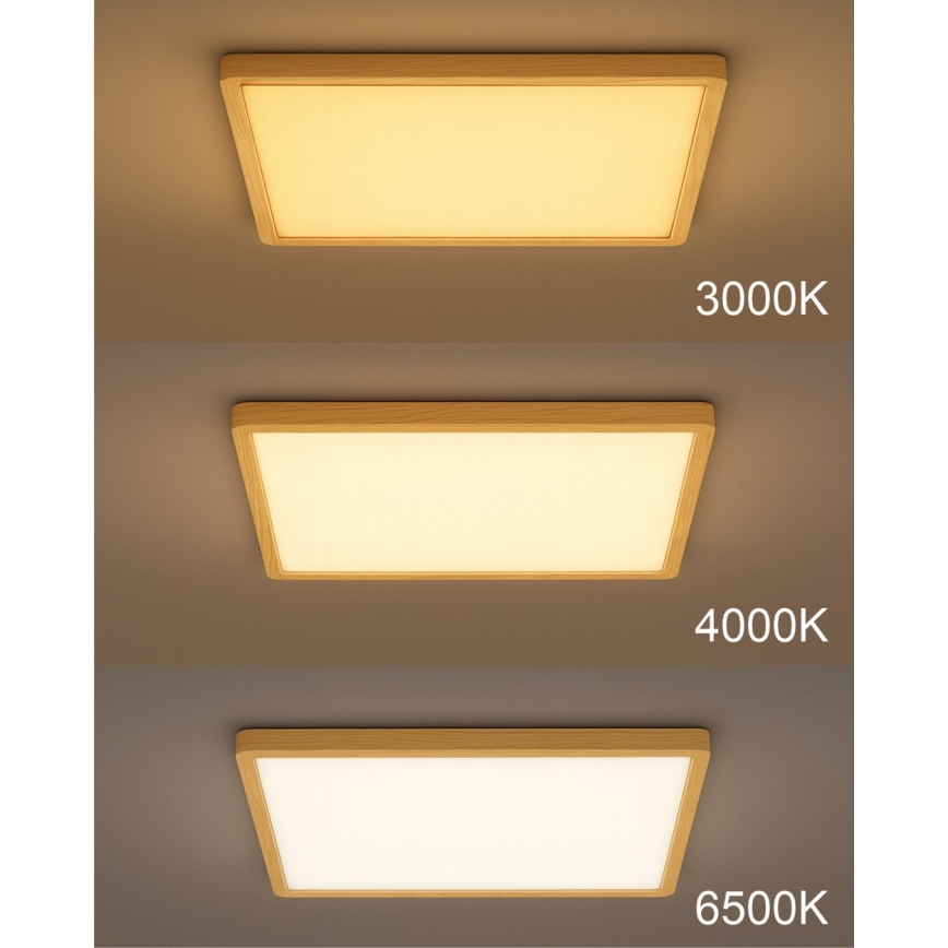 Φωτιστικό οροφής LED LED/24W/230V 3000/4000/6500K 30x30 cm μπεζ
