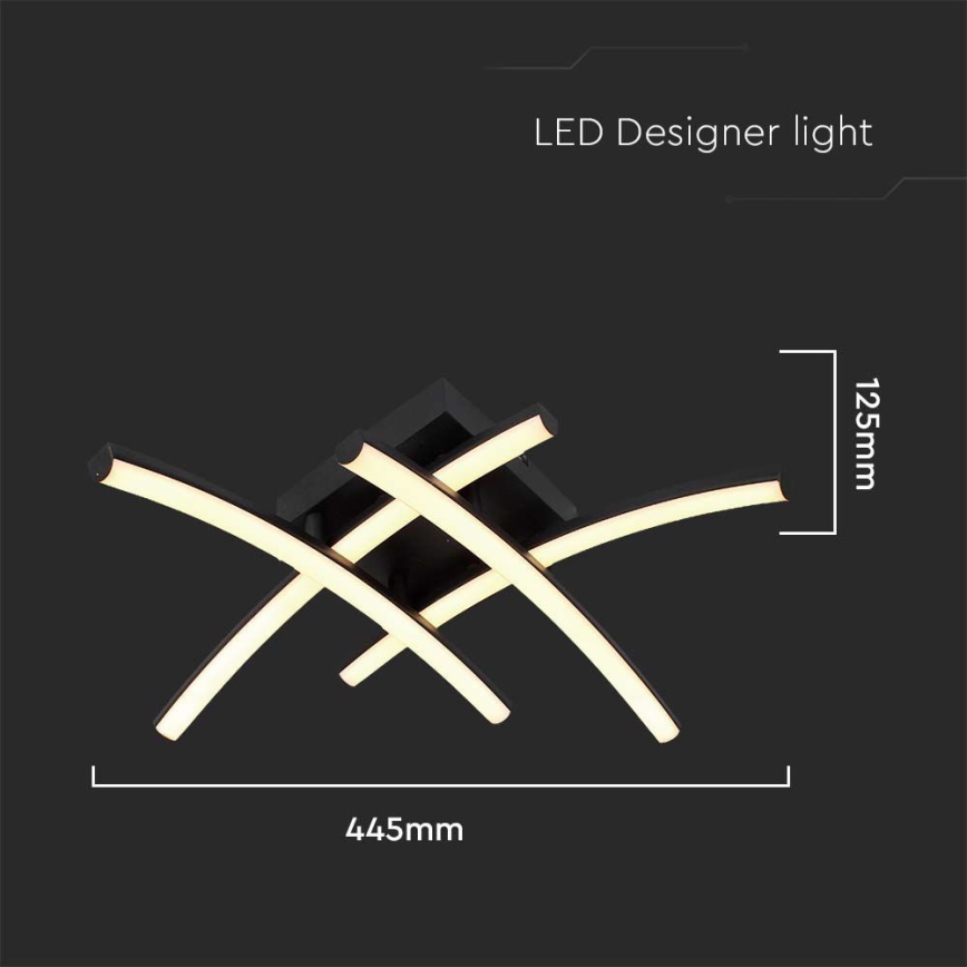 Φωτιστικό οροφής LED LED/24W/230V 3000K μαύρο