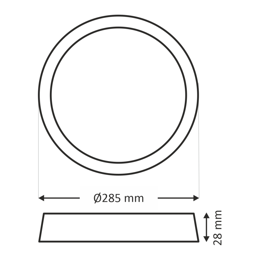 Φωτιστικό οροφής LED LED/24W/230V 4200K διάμετρος 28,5 cm λευκό