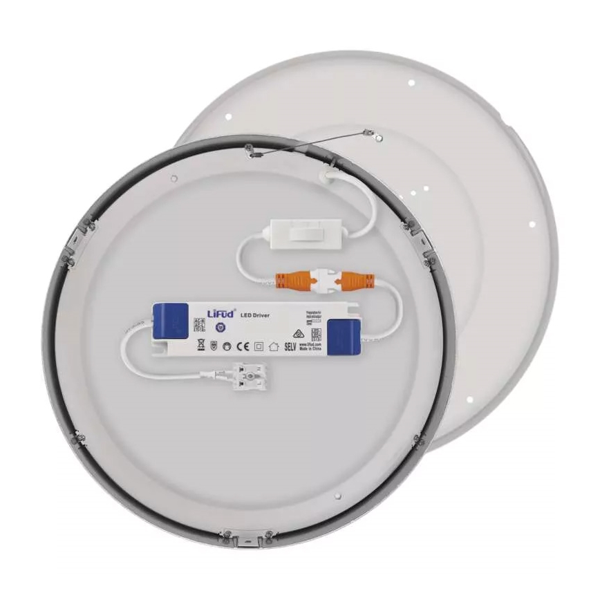 Φωτιστικό οροφής LED NEXXO LED/28,5W/230V 3000/3500/4000K διάμετρος 30 cm γυαλιστερό χρώμιο