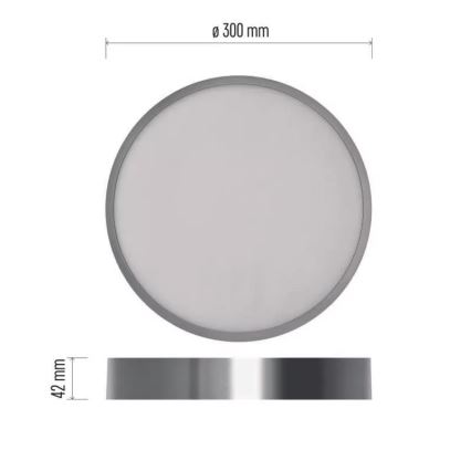 Φωτιστικό οροφής LED NEXXO LED/28,5W/230V 3000/3500/4000K διάμετρος 30 cm γυαλιστερό χρώμιο