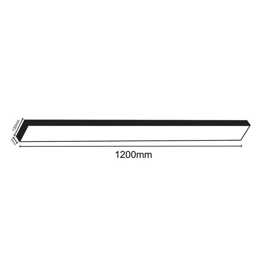 Φωτιστικό οροφής LED LED/32W/230V 4000K 120x13 cm μαύρο