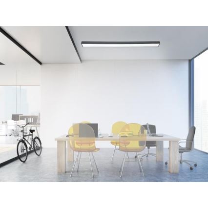 Φωτιστικό οροφής LED LED/32W/230V 4000K 120x7 cm μαύρο