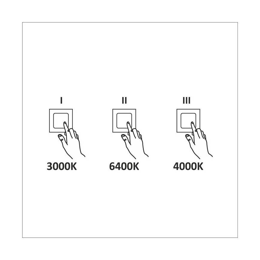 Φωτιστικό οροφής LED LED/45W/230V 3000K/4000K/6400K διάμετρος 48 cm λευκό
