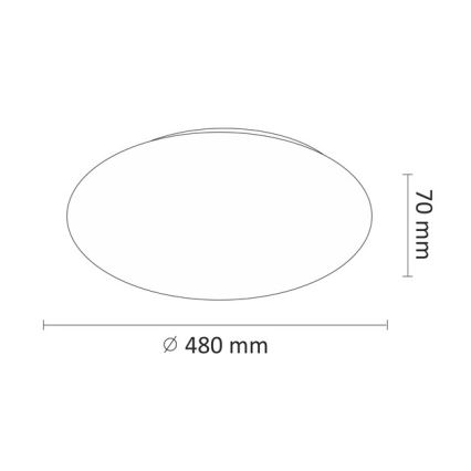 Φωτιστικό οροφής LED LED/45W/230V 3000K/4000K/6400K διάμετρος 48 cm λευκό