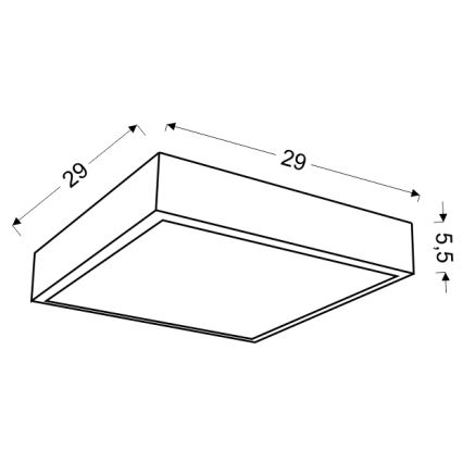 Φωτιστικό οροφής LED LUX LED/16W/230V λευκό