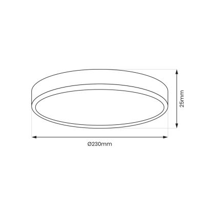 Φωτιστικό οροφής LED MAQ LED/18W/230V 3000/4000/6500K IP40 μαύρο