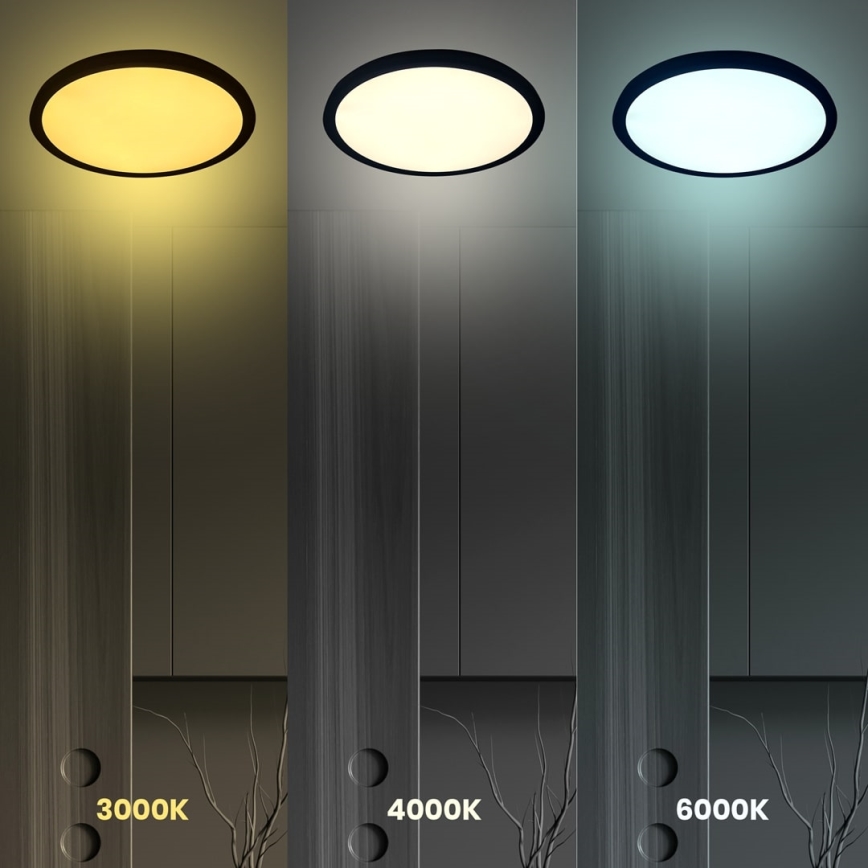 Φωτιστικό οροφής LED MAQ LED/50W/230V 3000/4000/6500K IP40 μαύρο